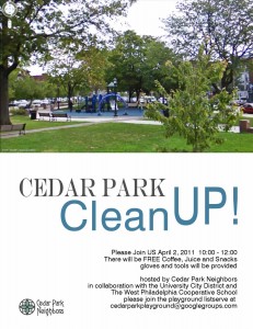 Cedar Park Cleanup flyer