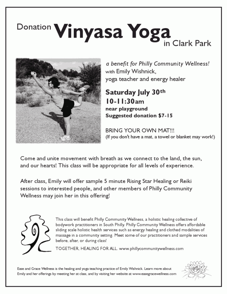 Yoga in Clark Park