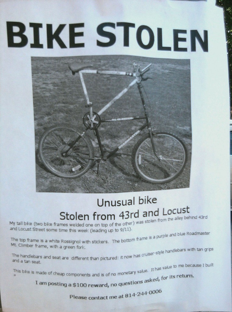 Stolen bike