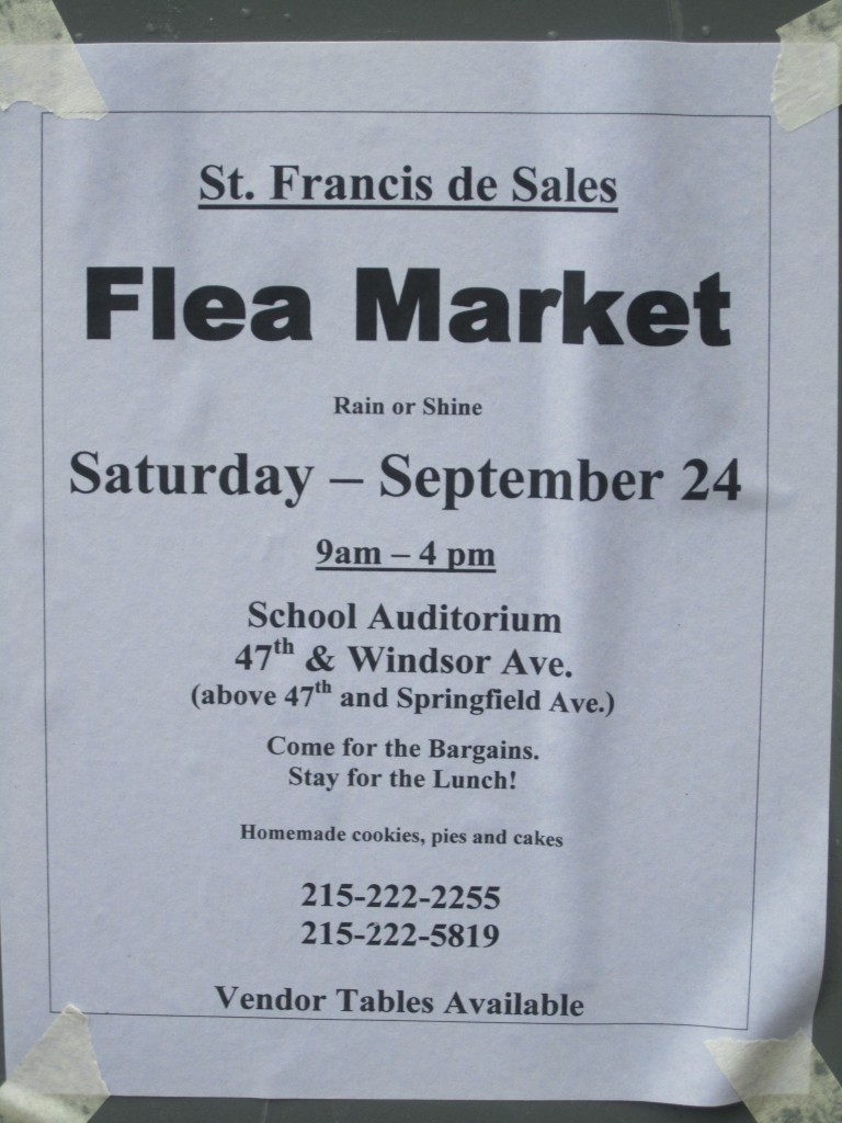 Flea Market at St. Francis de Sales flyer