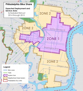 Philly Bikeshare map