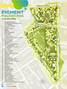 FIGMENT project placement map in Clark Park