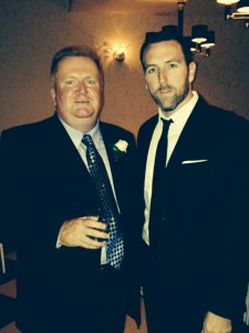 Detective Joe Murray of PPD's Southwest Detectives Division with his father at a recent family wedding (Photo provided by Det. Murray)