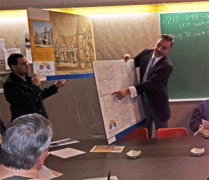 Representatives from The City School explaining their plans to SHCA (Photo by Annamarya Scaccia / West Philly Local)