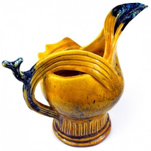 "Yellow Swan" glazed ceramic 