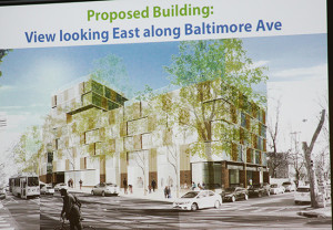 The proposed apartment complex at 43rd and Baltimore.