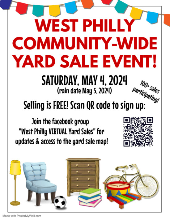 West Philly Community Yard Sale to take place May 4; You can still sign up - Vimarsana News